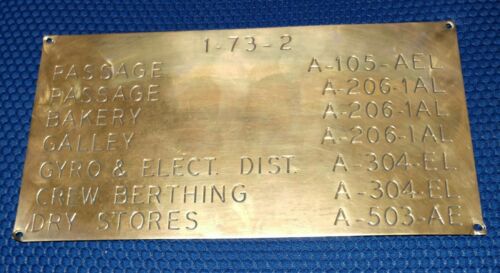 1943 Original Brass Name Plate Naval Souvenir of Motor Launch HMS ML 5 –  Mullard Antiques and Collectibles
